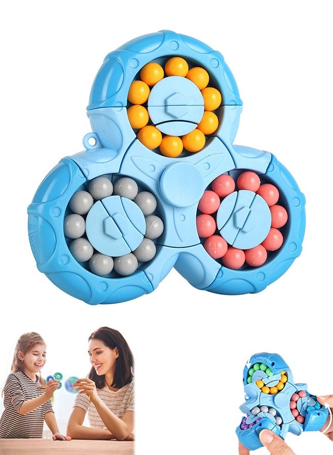 Rotating Magic Bean Cube Spinner,2 in 1 Funny Beads Puzzle Educational Toys,Fidget Hand Sensory Toy,Ideal Party FavorOffice Desk Toys - Image 1